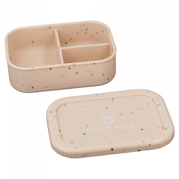 Siliconen Lunchbox - Ginger Beige - Dots