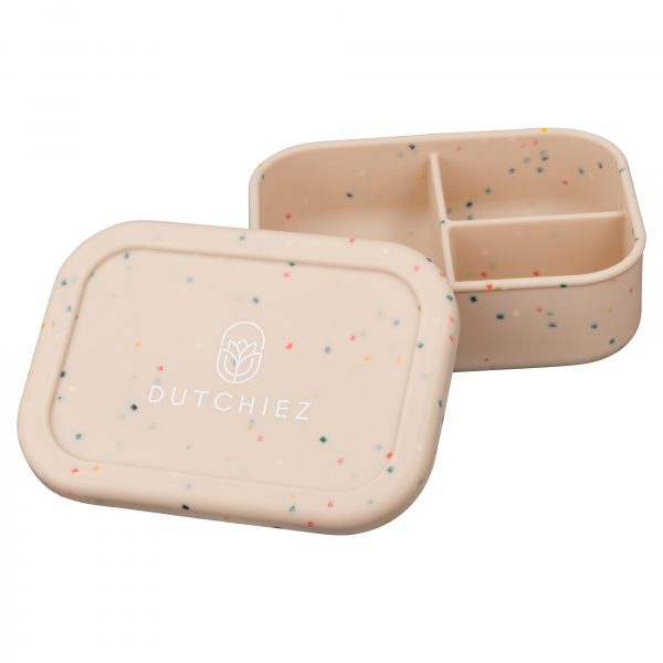 Siliconen Lunchbox - Ginger Beige - Dots