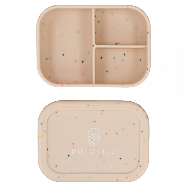 Siliconen Lunchbox - Ginger Beige - Dots