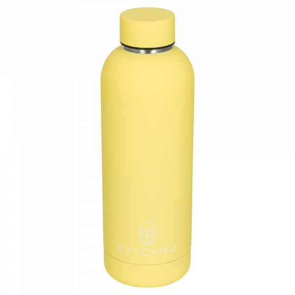 Drinkfles - Thermosfles - RVS - 500 ml - Pastel Yellow