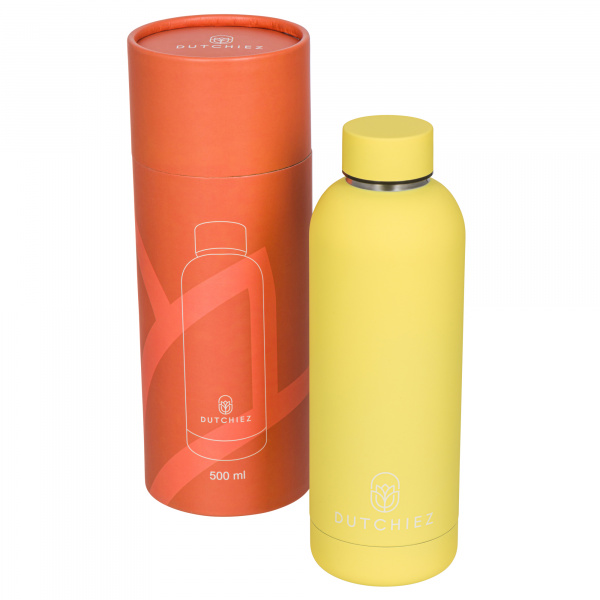 Drinkfles - Thermosfles - RVS - 500 ml - Pastel Yellow