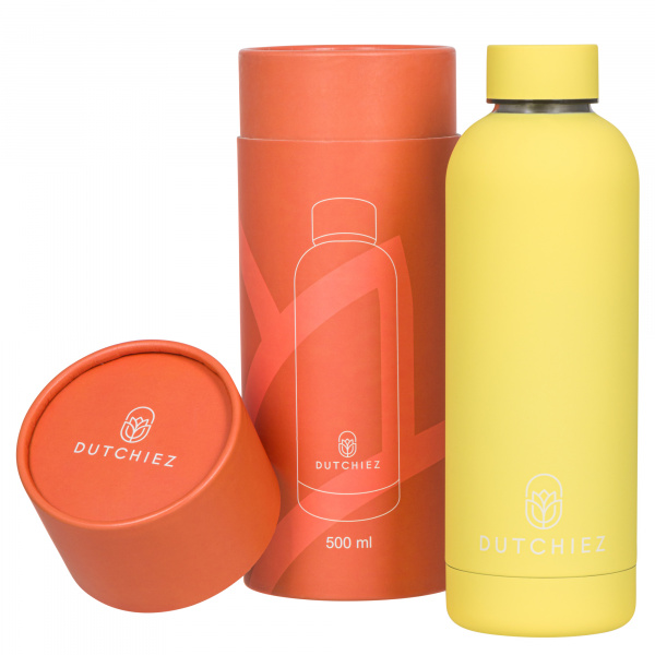 Drinkfles - Thermosfles - RVS - 500 ml - Pastel Yellow